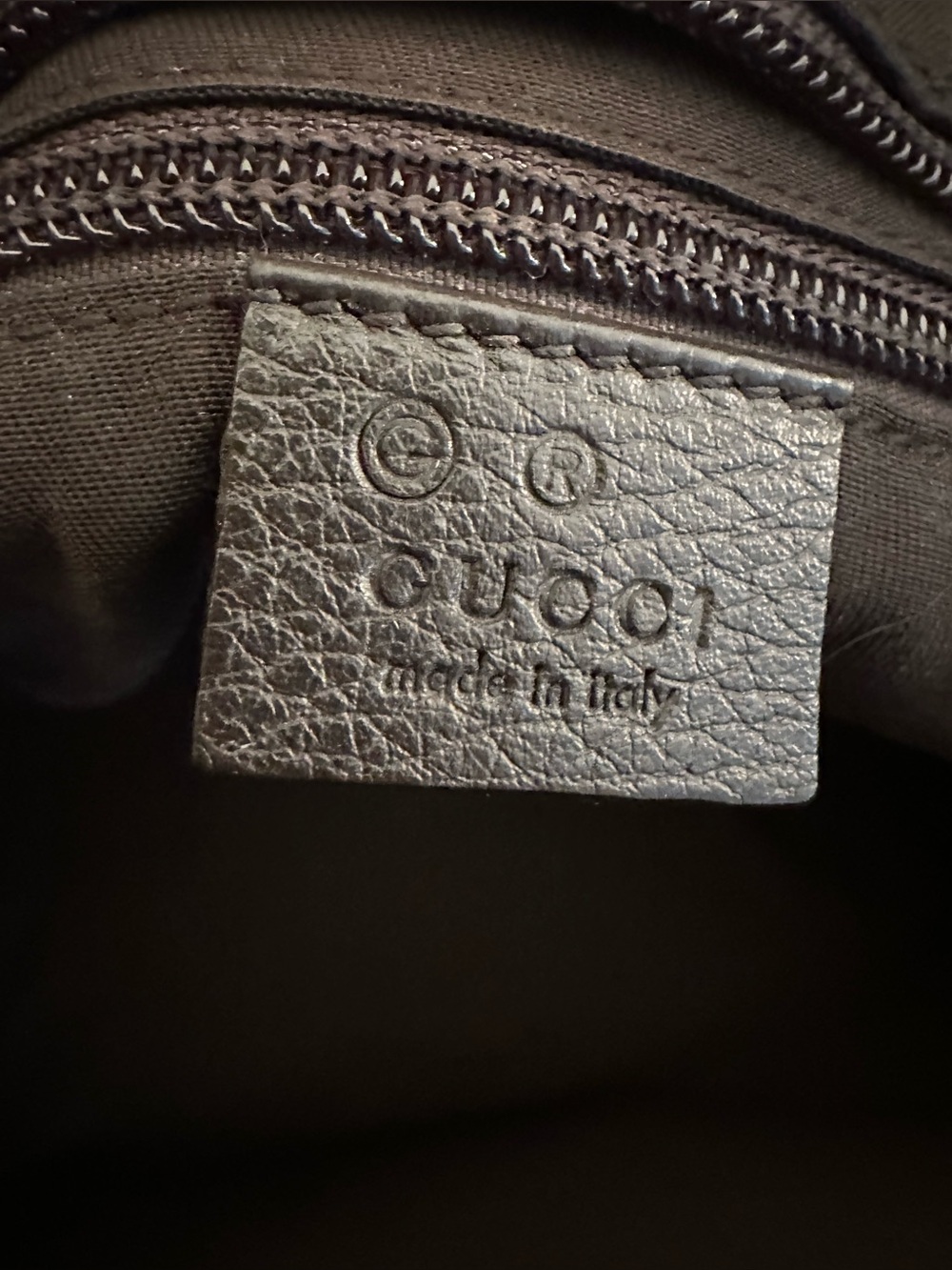Gucci GG Chocolate Nylon and Leather Tote - Picture 8 of 9